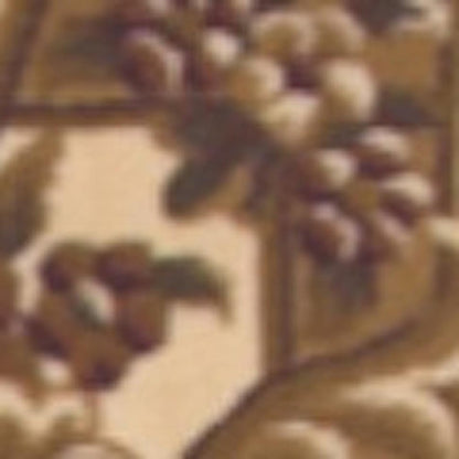 2' X 3' Beige And Brown Floral Medallion Area Rug