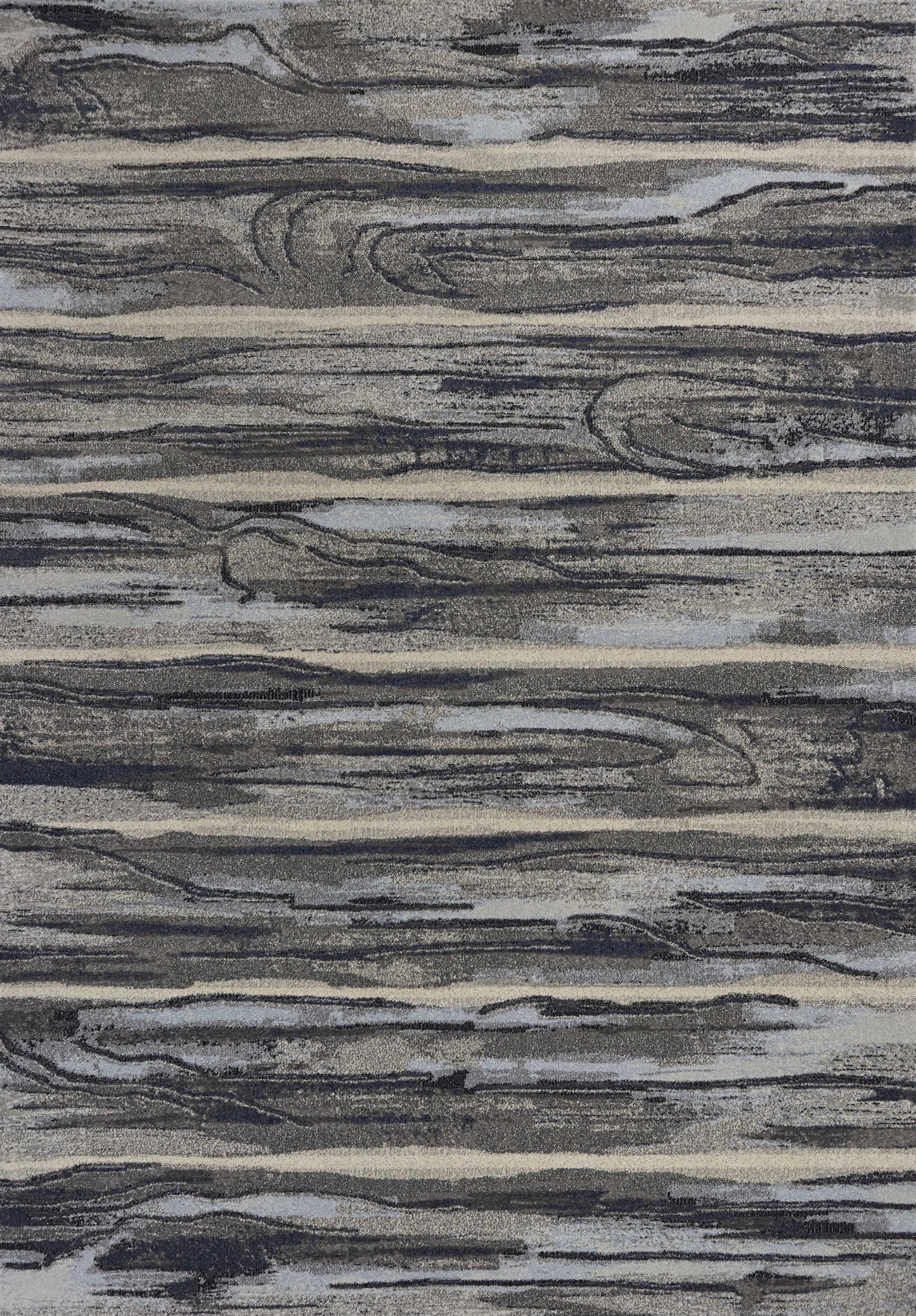 8' X 11' Gray Blue And Black Abstract Area Rug