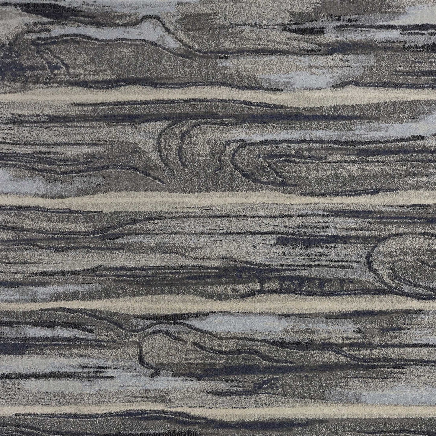 8' X 11' Gray Blue And Black Abstract Area Rug