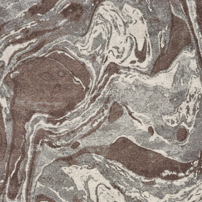 5' X 8' Brown And Ivory Abstract Area Rug
