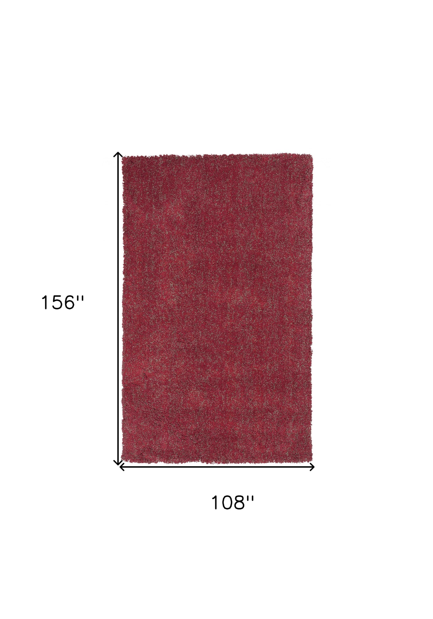 8' Round  Polyester Red Heather Area Rug