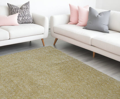 5' X 7' Yellow Heather Plain Indoor Area Rug