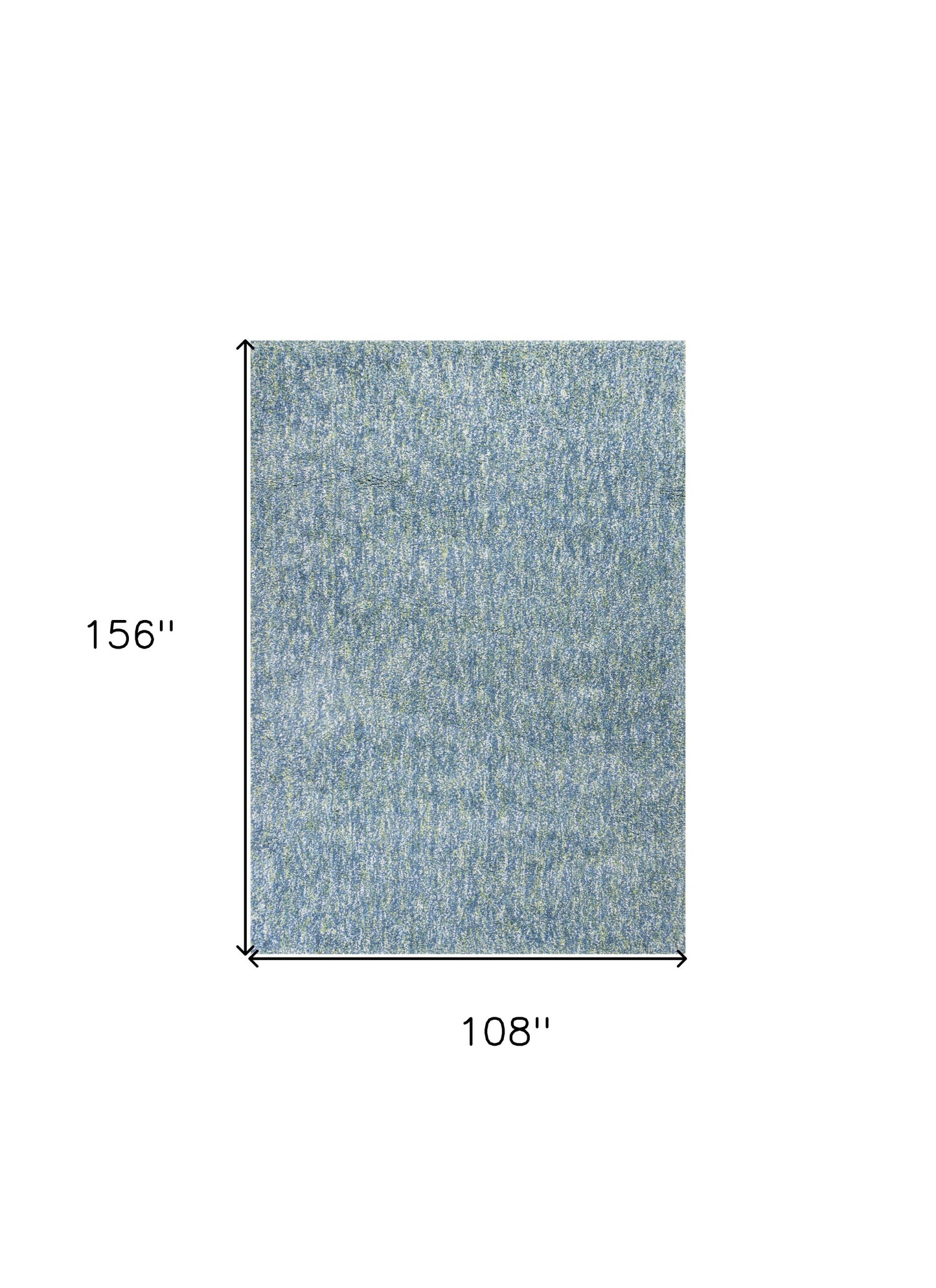 8' X 11' Seafoam Heather Indoor Shag Rug