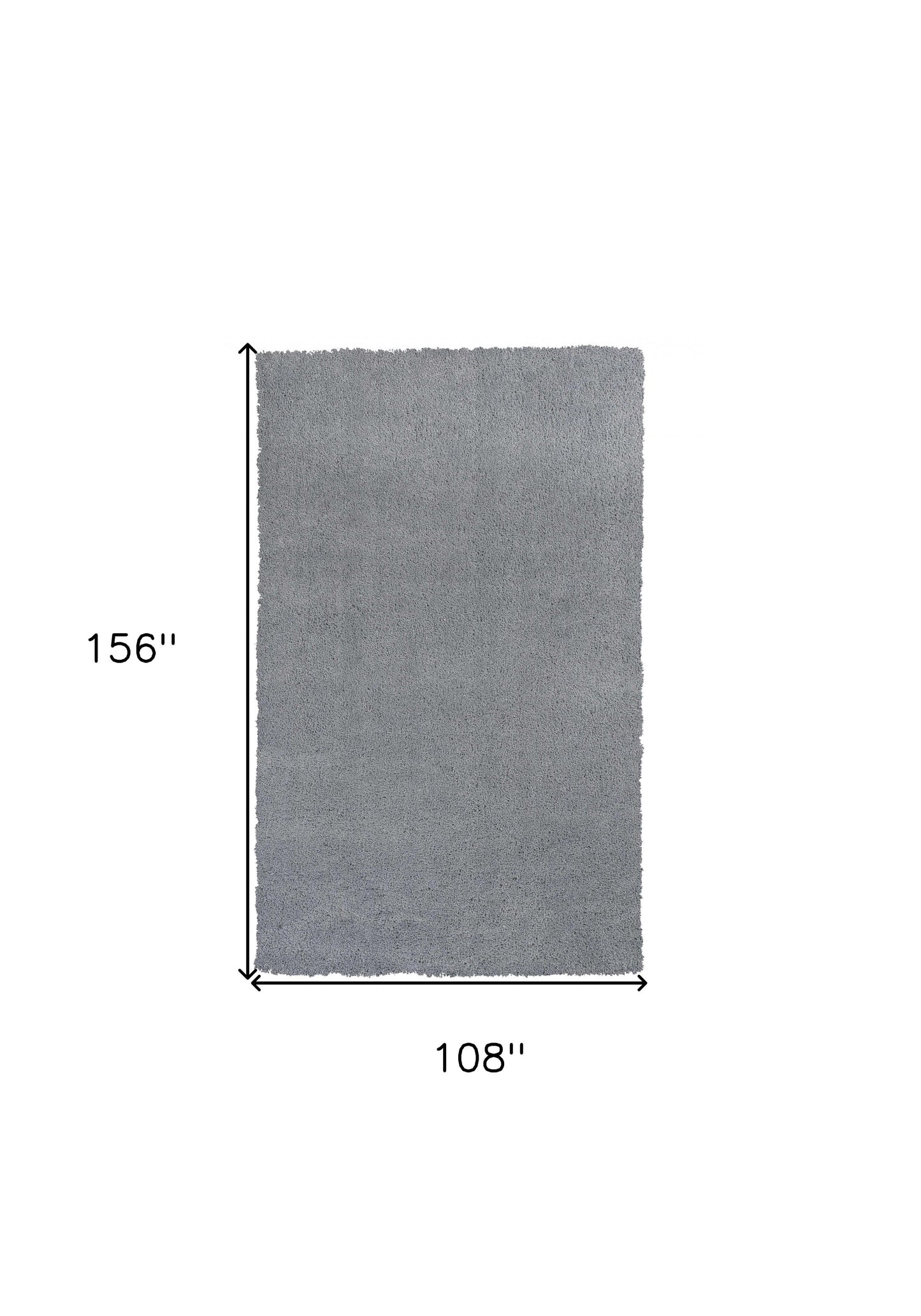 5' X 7' Grey Plain Indoor Area Rug