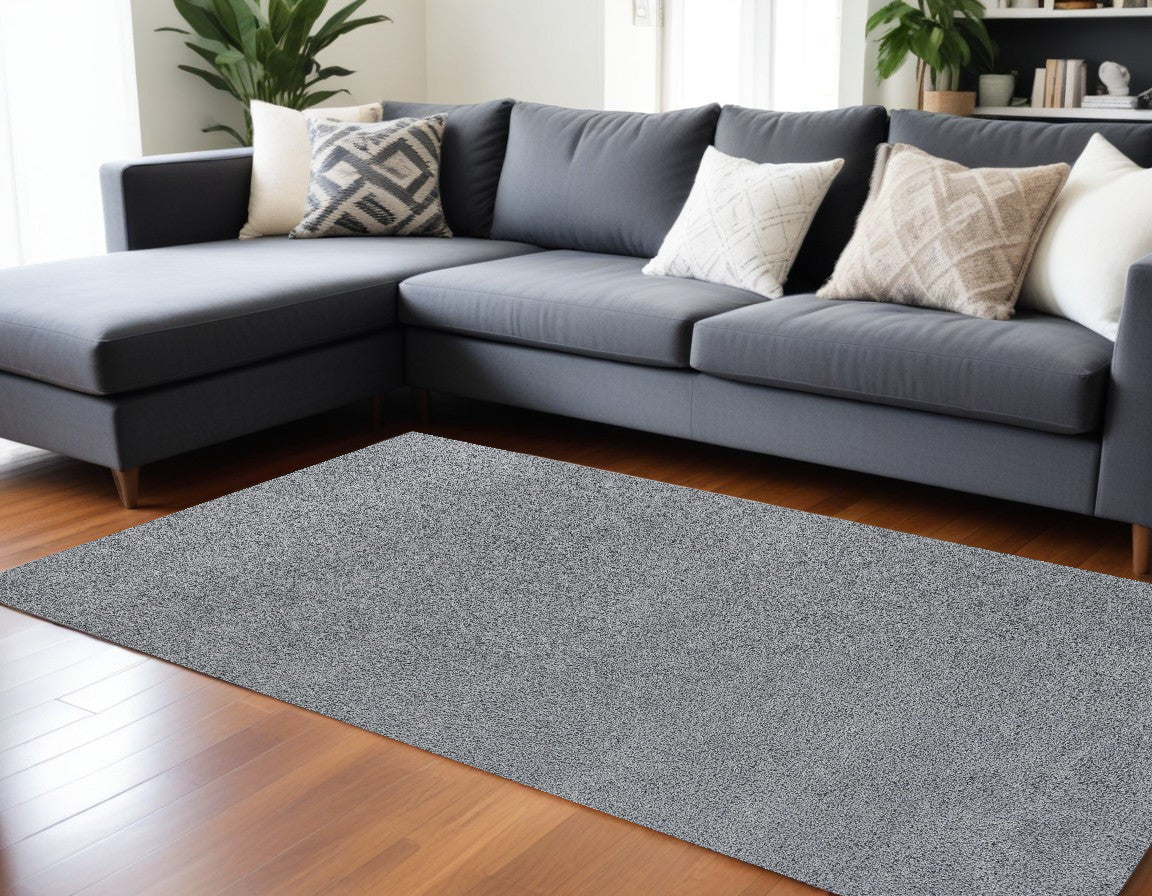 5' X 7' Grey Plain Indoor Area Rug