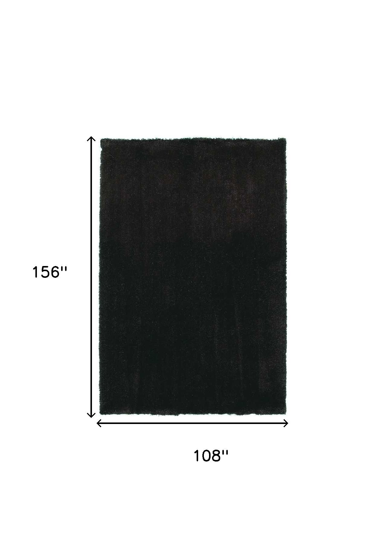 8' X 10' Polyester Espresso Area Rug