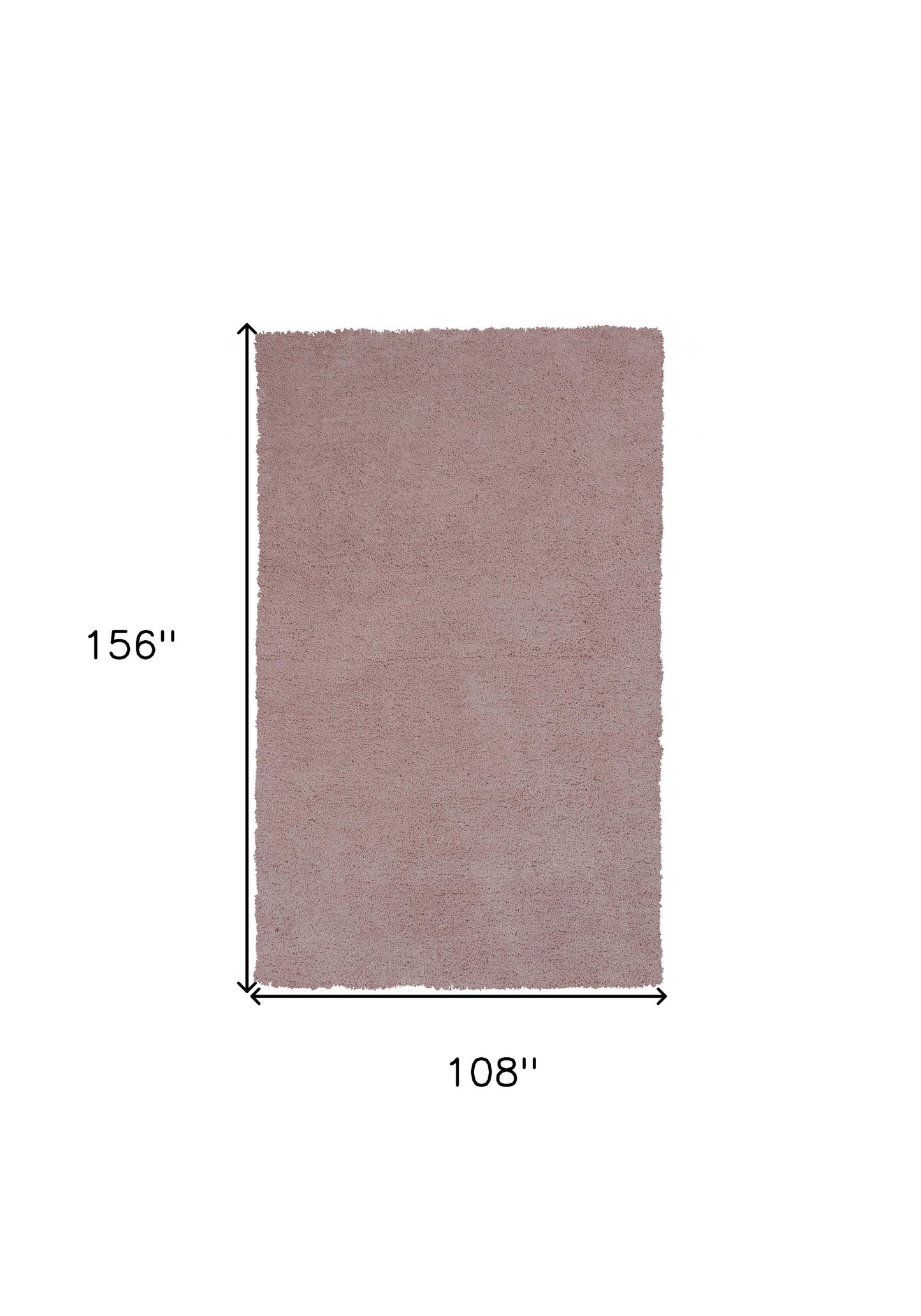 8' Round  Polyester Rose Pink Area Rug