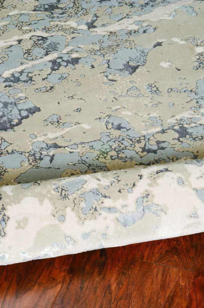 9' X 13' Sand Gray And Beige Abstract Area Rug