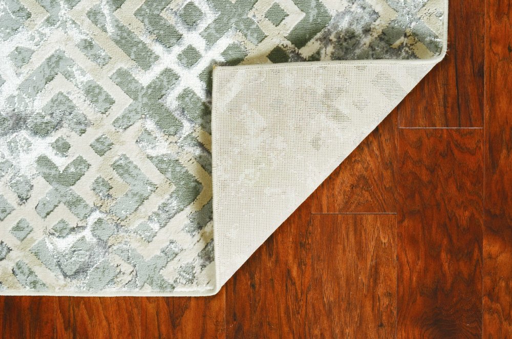 10' X 13' Sand And Light Blue Geometric Area Rug