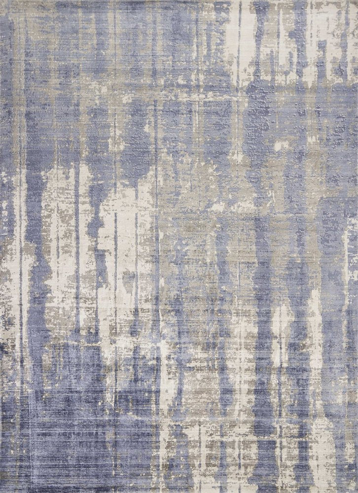 8' X 11' Gray And Ivory Abstract Hand Loomed Area Rug