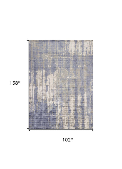 5' X 7' Gray And Ivory Abstract Hand Loomed Area Rug