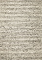 5' X 7' Gray And Ivory Wool Striped Hand Woven Area Rug