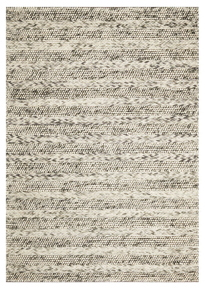 5' X 7'  Wool Grey Area Rug