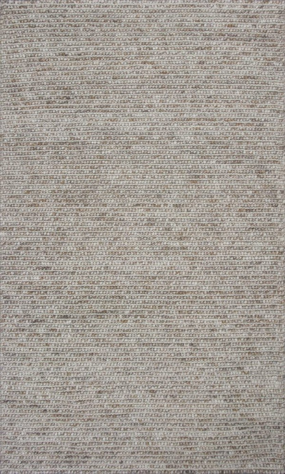 5' X 7' Natural Wool Hand Woven Area Rug