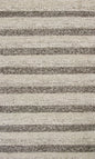 5' X 7' Brown Gray And Ivory New Zealand Lambs Wool Striped Hand Woven Area Rug