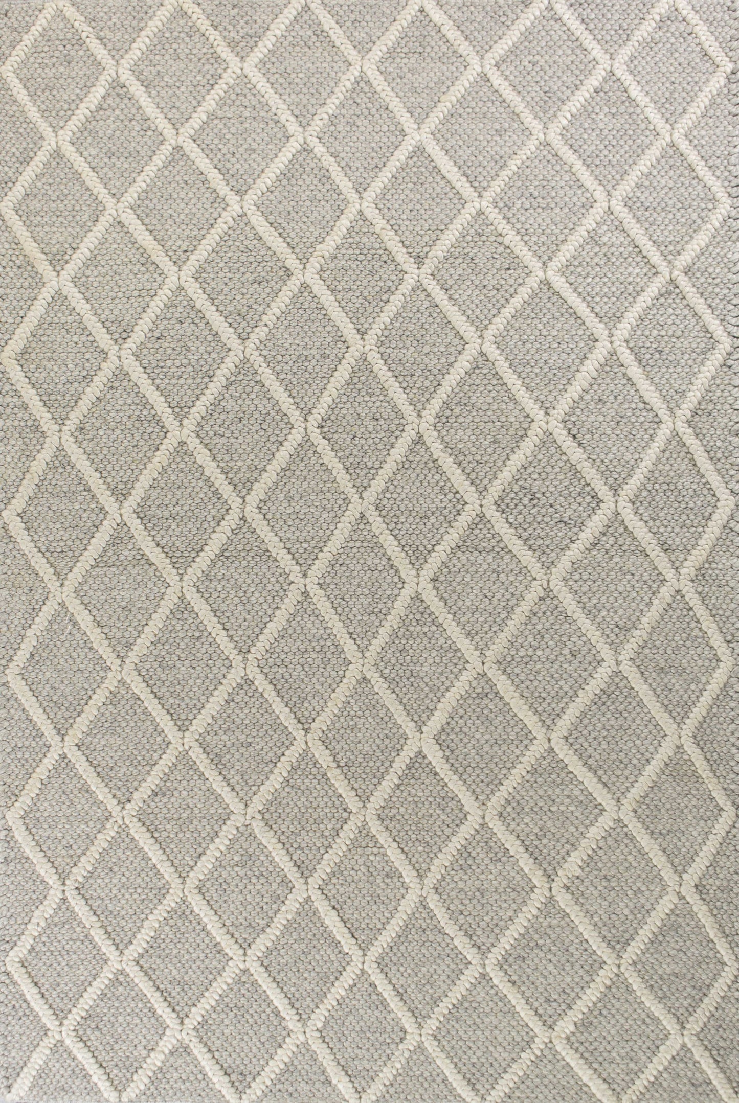 5' X 7'  Wool Grey Area Rug