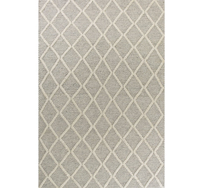 5' X 7'  Wool Grey Area Rug