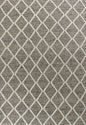 5' X 7' Dark Gray and Ivory Wool Diamond Hand Woven Berber Area Rug