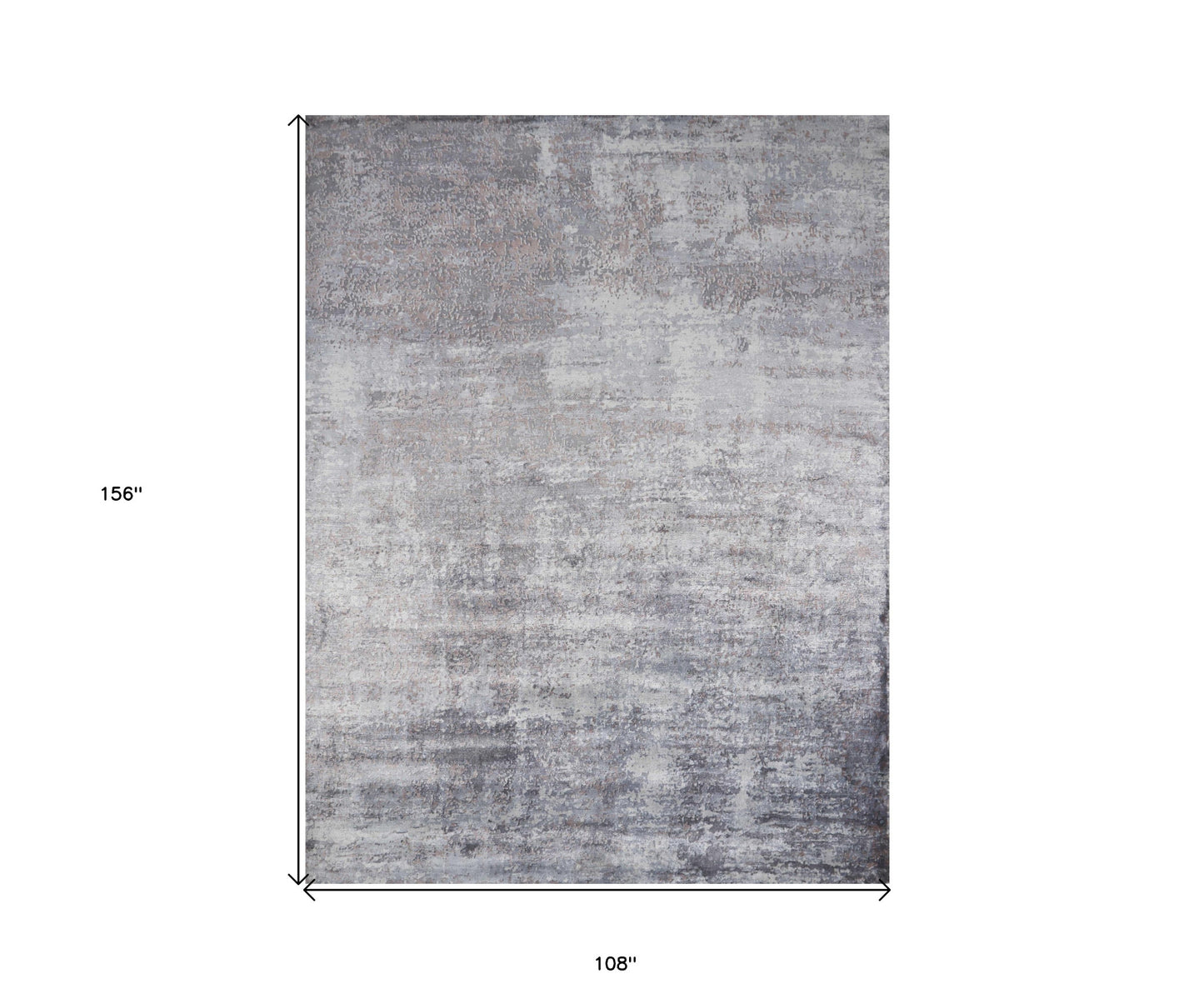 5' X 7'  Viscose Slate Area Rug