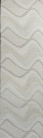 8' X 10' Ivory And Gray Wool Abstract Hand Tufted Area Rug