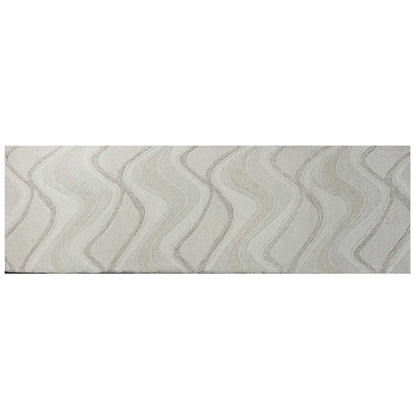 8' X 10' Ivory And Gray Wool Abstract Hand Tufted Area Rug