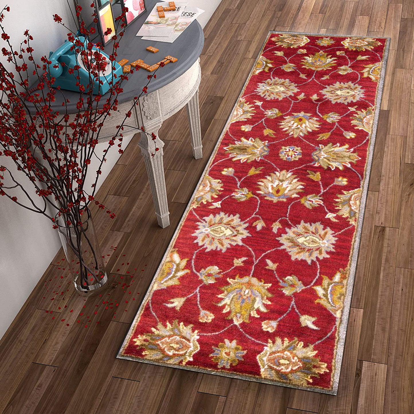 8' X 10' 6 Wool Red Area Rug