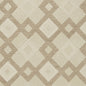 5' X 8' Ivory And Brown Wool Geometric Hand Tufted Area Rug