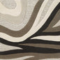 7' Beige Ivory And Black Wool Abstract Hand Tufted Runner Rug