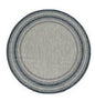 8' Blue And Gray Round Striped Indoor Outdoor Area Rug