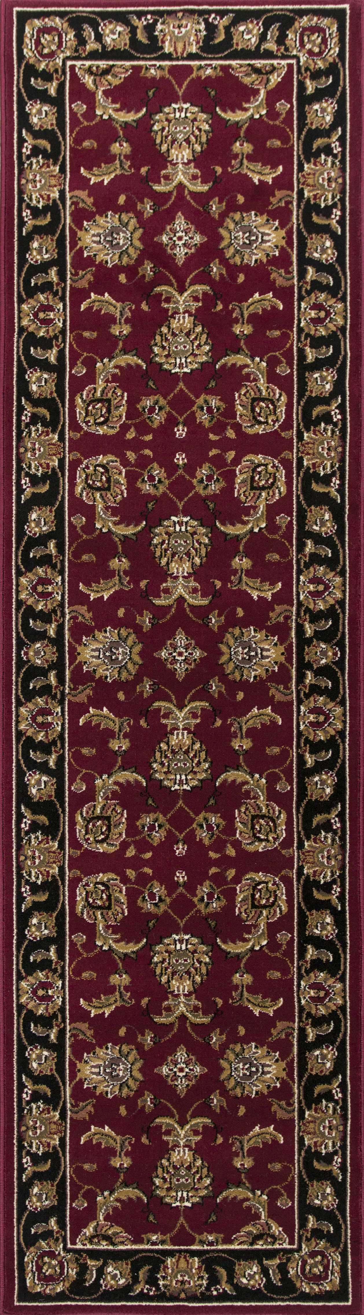 1' X 2' Red Or Black Medieval Inspired Area Rug