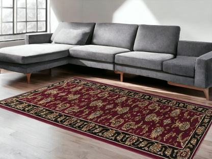 1' X 2' Red Or Black Medieval Inspired Area Rug