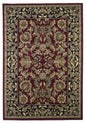 5' X 8' Red And Black Floral Medallion Area Rug