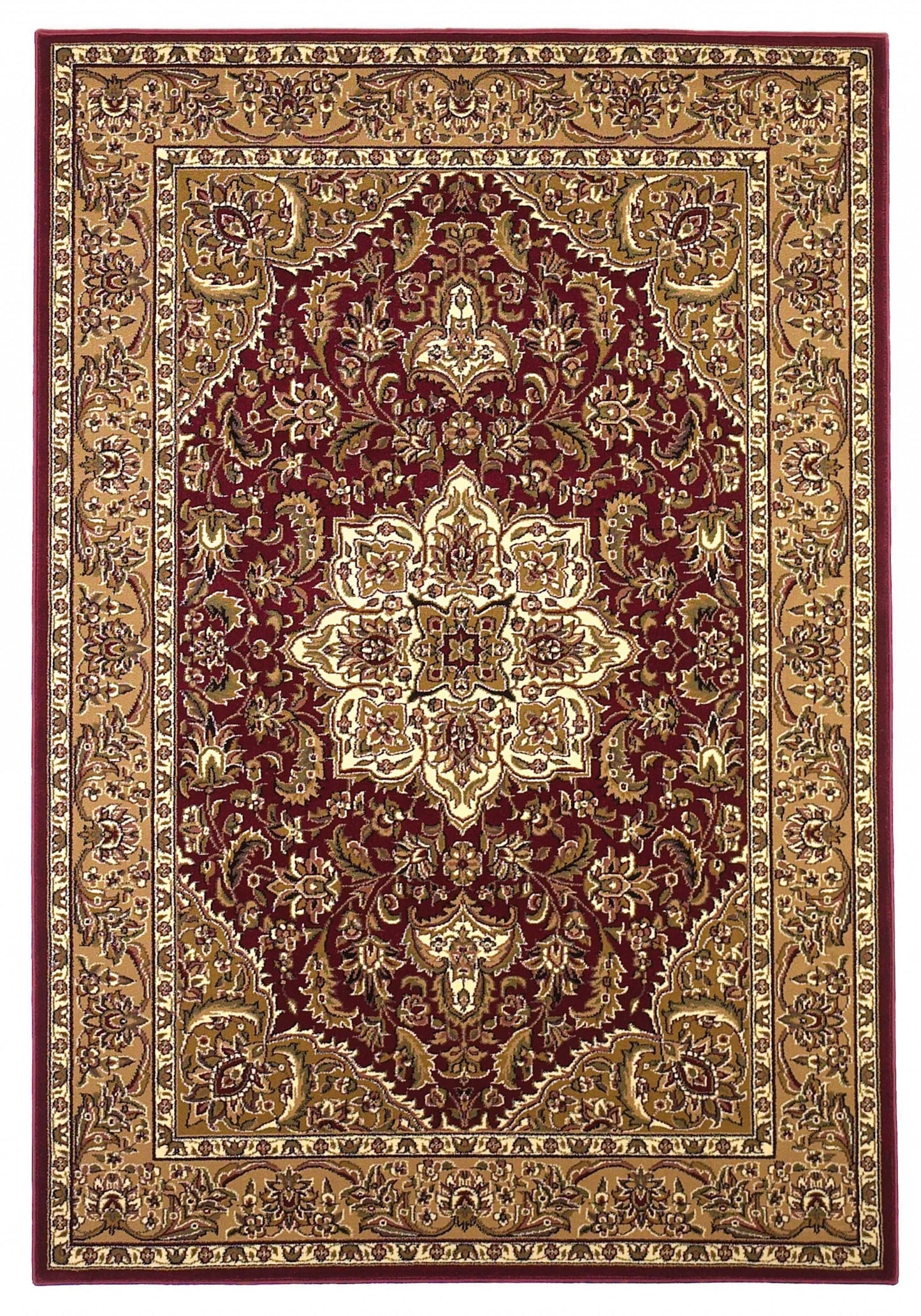 2' X 3' Polypropylene Red Or Beige Accent Rug