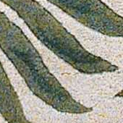 3' X 5' Natural Green And Brown Wool Botanical Leaves Hand Tufted Area Rug