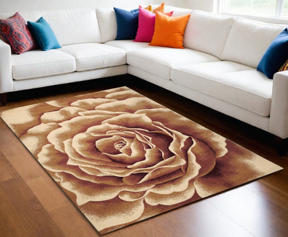 7' X 10'  Polypropylene Ivory Area Rug