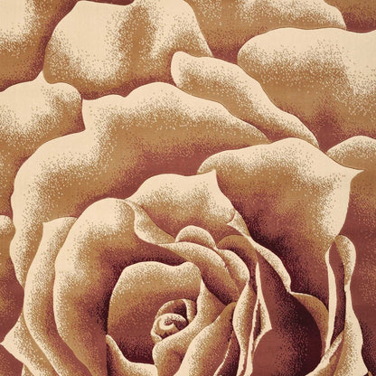 2' X 3' Ivory Brown And Red Floral Area Rug