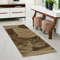 7' Round Wool Mocha Area Rug