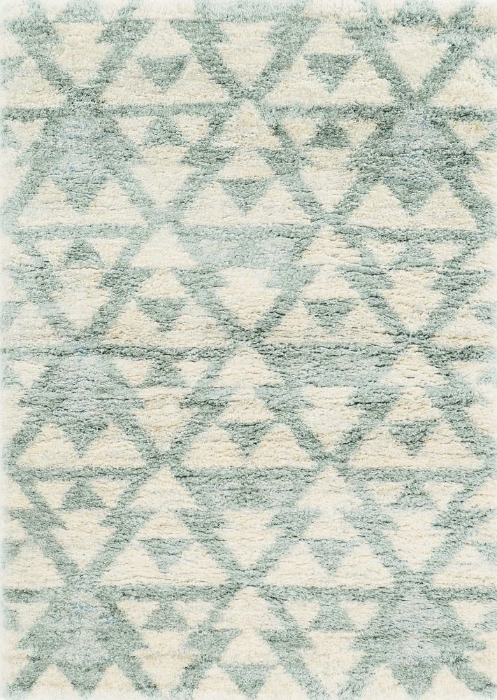 5' X 8' Ivory And Gray Geometric Area Rug