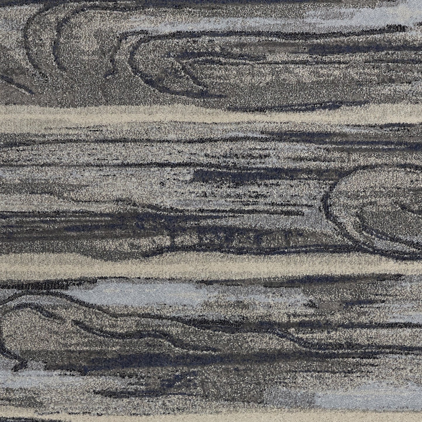 8' X 11' Gray Blue And Black Abstract Area Rug