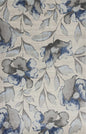 5' X 8' Ivory Blue And Gray Floral Vines Area Rug
