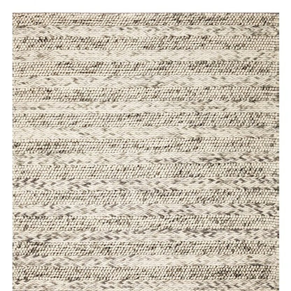 5' X 7'  Wool Grey Area Rug