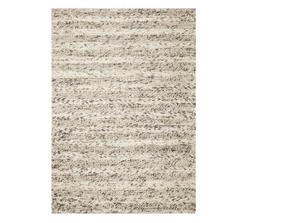 5' X 7'  Wool Grey Area Rug