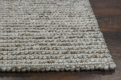 3' X 5' Natural Wool Handmade Area Rug