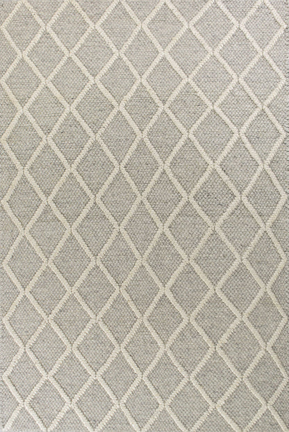 5' X 7'  Wool Grey Area Rug