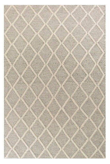 5' X 7'  Wool Grey Area Rug