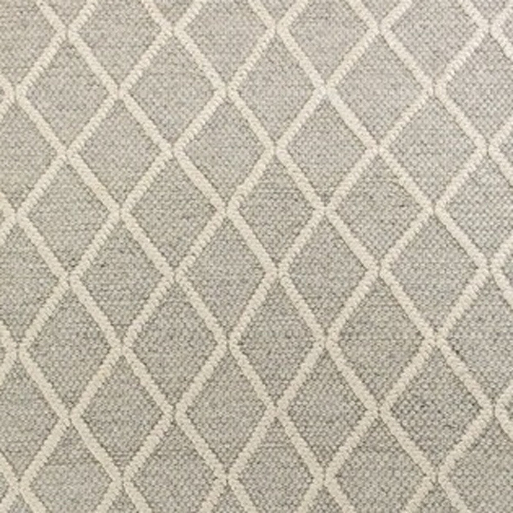 5' X 7'  Wool Grey Area Rug