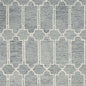 8' X 10' Slate Blue And Ivory Wool Geometric Hand Tufted Area Rug
