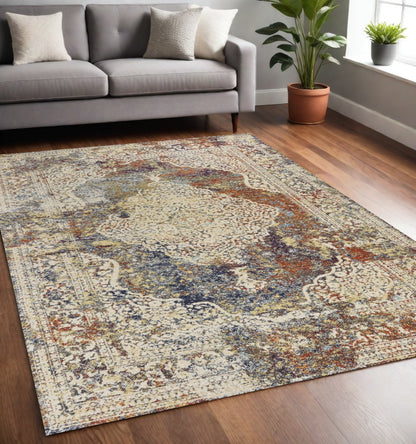 7' X 10'  Polypropylene Multi Area Rug