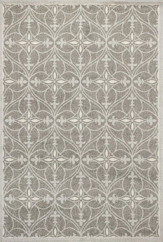 5' X 8' Gray Moroccan Indoor Outdoor Area Rug