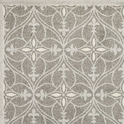 7' X 10' Gray Moroccan Indoor Outdoor Area Rug
